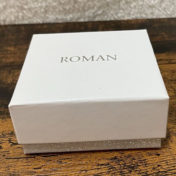 Roman Bracelet Earring Set Red Rhinestone Jewelry Box NEW - Picture 10 of 12